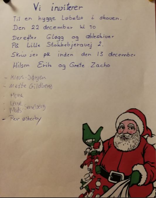 Skovløbetur D. 22/12 Hos Erik Og Grete Zacho
